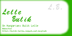 lelle bulik business card